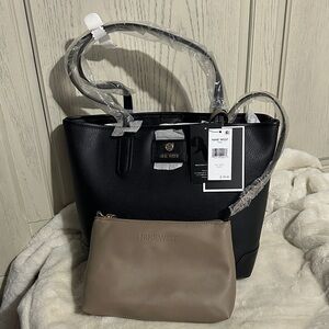 Nine West Black and Brown Tote Bag Set